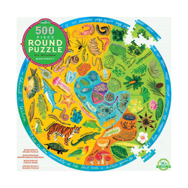 Eeboo 500Pc Round Puzzle - Biodiversity