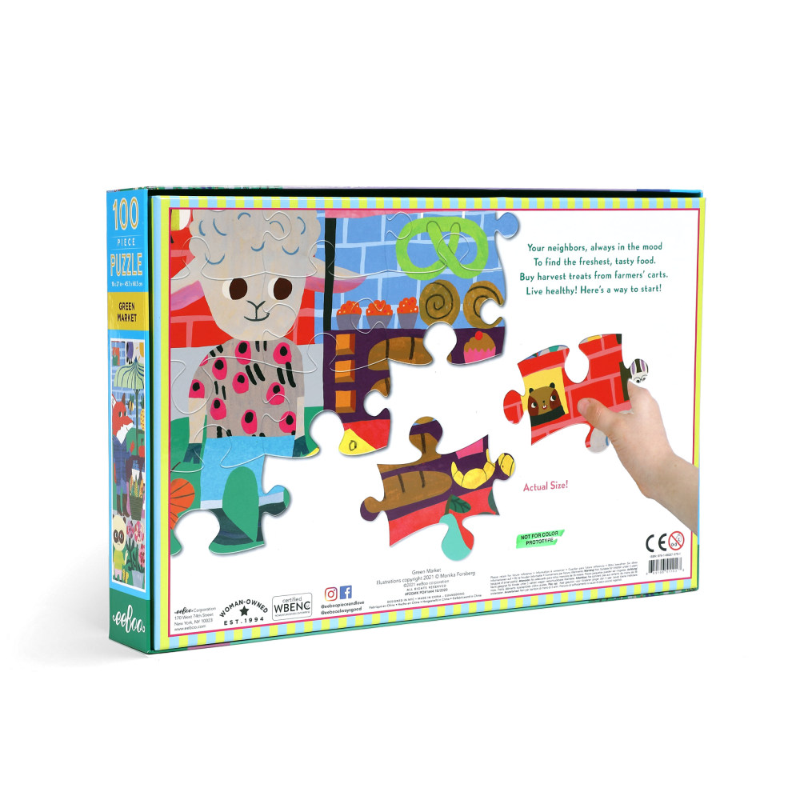 Eeboo 100PC Puzzle - Green Market