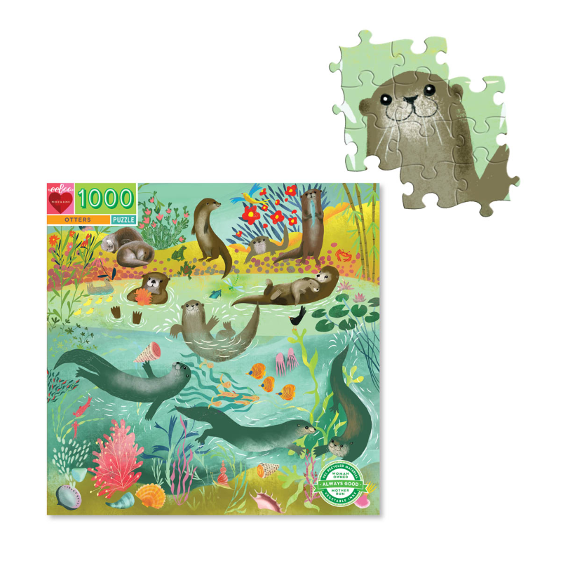 Eeboo 1000PC Puzzle - Otters