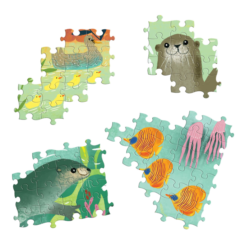 Eeboo 1000PC Puzzle - Otters