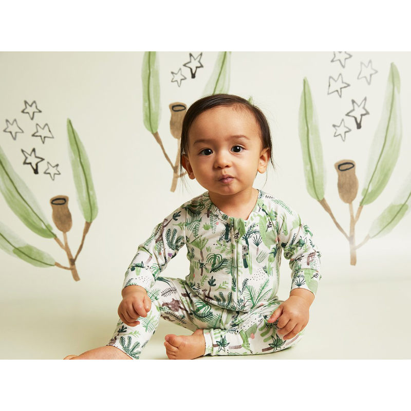 Halcyon Nights LS Zip Suit - Fern Gully