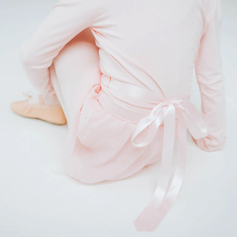 Flo Dancewear Satin Tie Cross Over - Pink