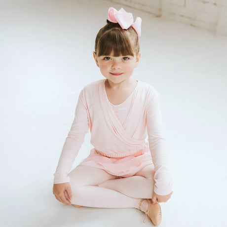 Flo Dancewear Satin Tie Cross Over - Pink