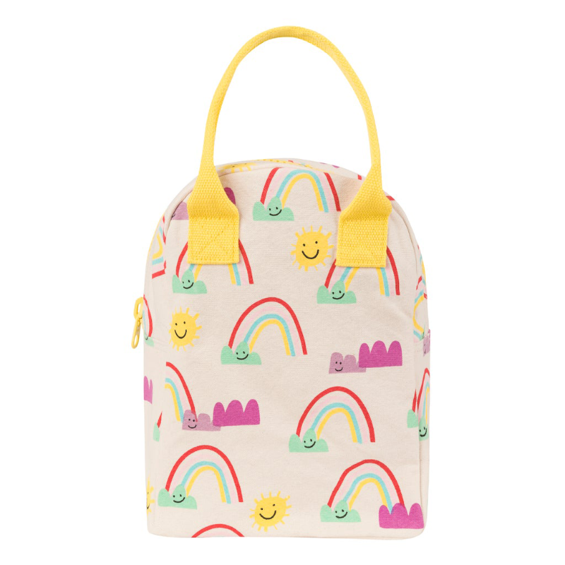 Fluf Zipper Lunch Bag - Rainbow