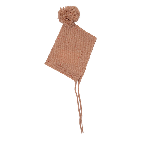 Grown Speckle Merino Bonnet - Coral
