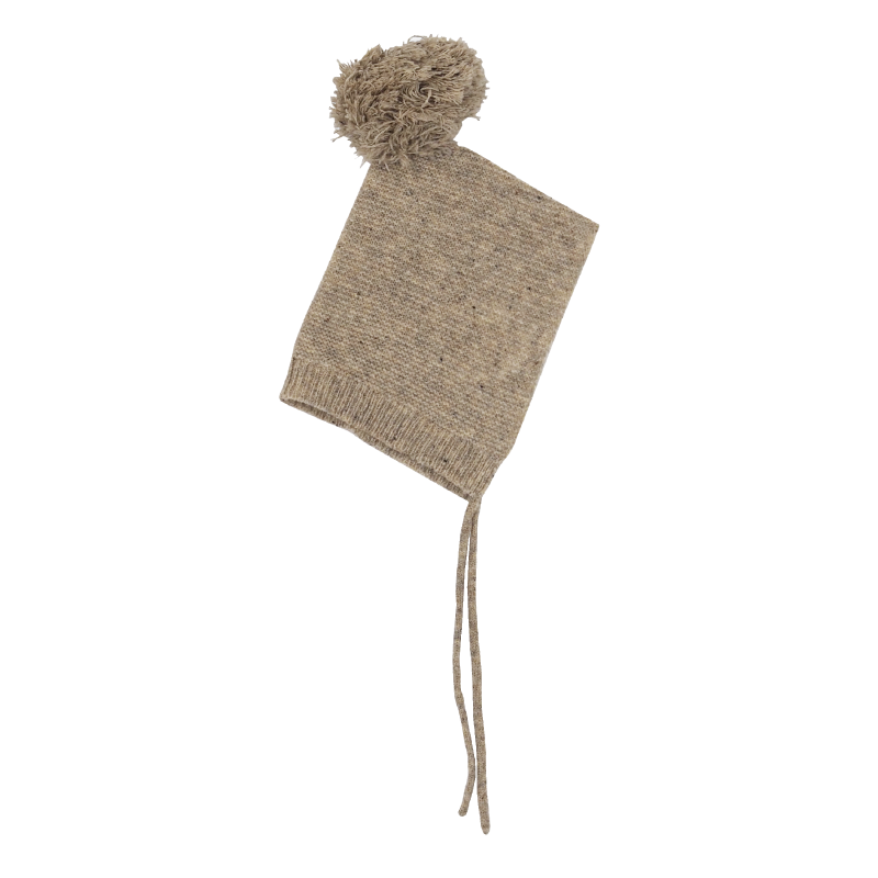 Grown Speckle Merino Bonnet - Stone