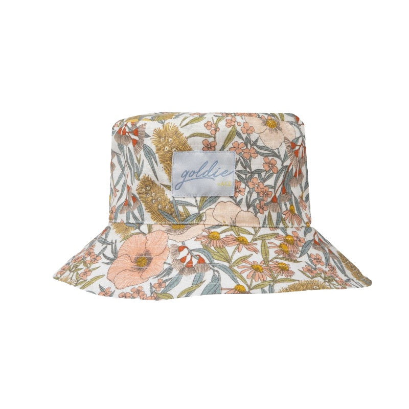 Goldie & Ace Linen Bucket Hat - Vintage Floral
