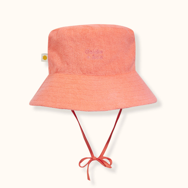Goldie & Ace Terry Bucket Hat - Flamingo Pink