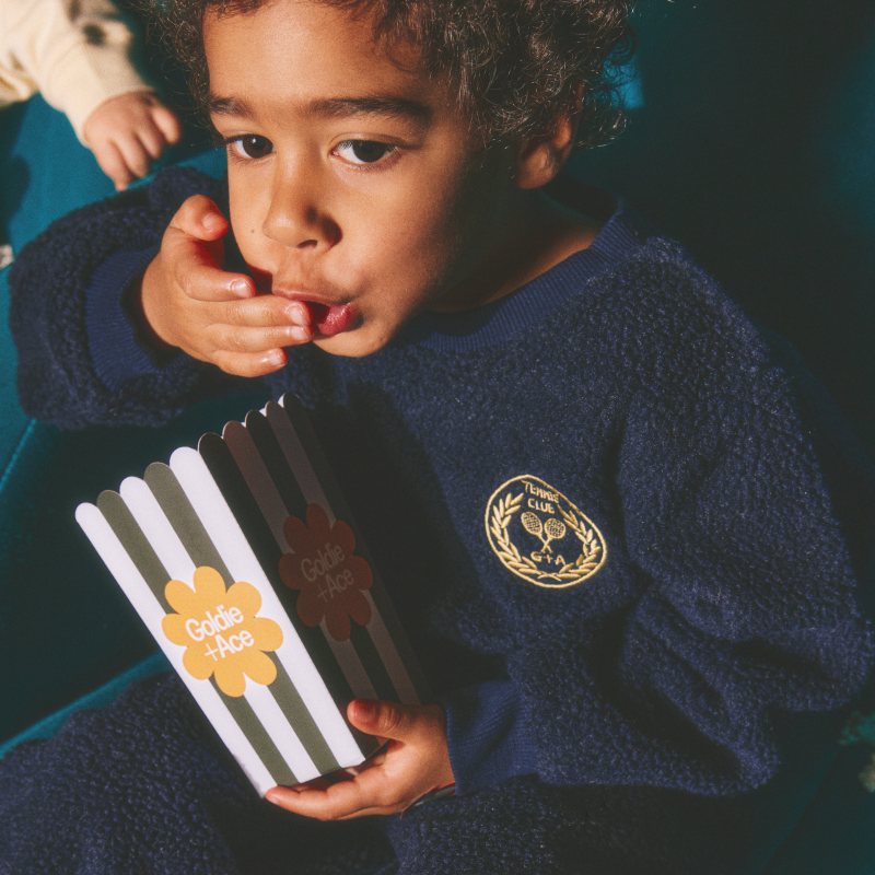 Goldie & Ace Clubhouse Teddy Sweater - Navy