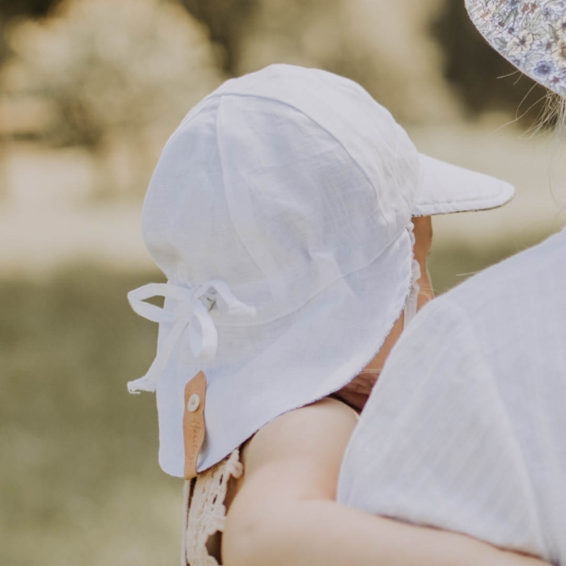 Bedhead Baby Reversible Flap Sun Hat - Lounger Winnie Blanc