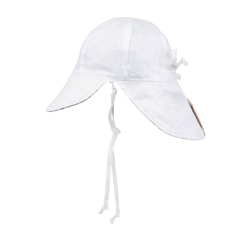 Bedhead Baby Reversible Flap Sun Hat - Lounger Winnie Blanc