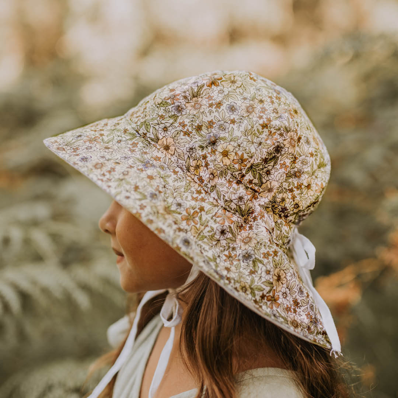 Bedhead Girls Reversible Sun Hat - Wanderer Winnie Blanc