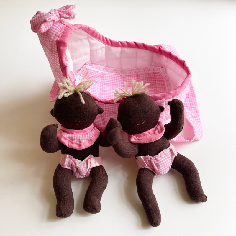 Story Telling Dolls - Twins In Carry Cot
