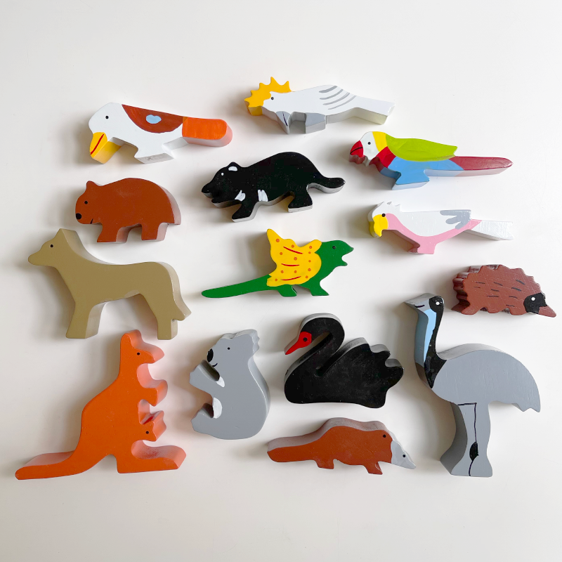 Set Of Australian Animals On Map