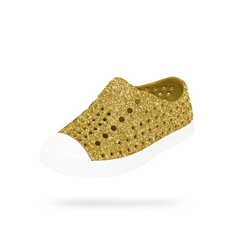Native Jefferson Shoes - Gold Bling at Shorties kids fashion shop in Sydneys Inner West