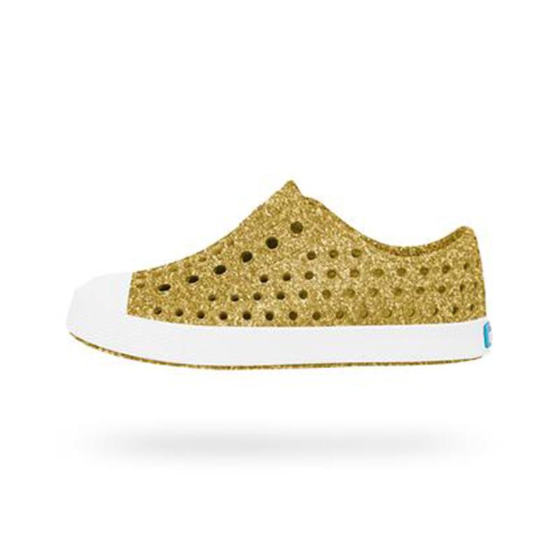 Native Jefferson Shoes - Gold Bling at Shorties kids fashion shop in Sydneys Inner West