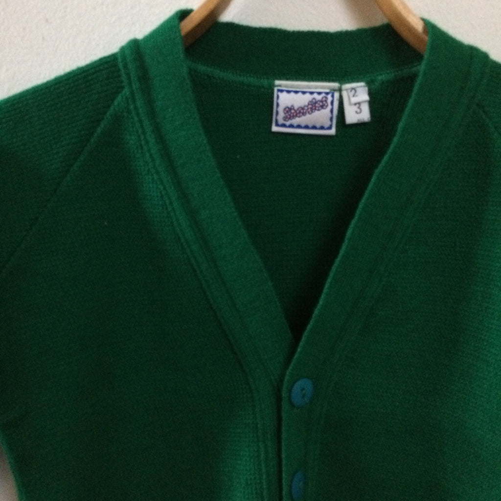 Grandpa Retro Cardigan - Red Yellow and Green Made in Sydney