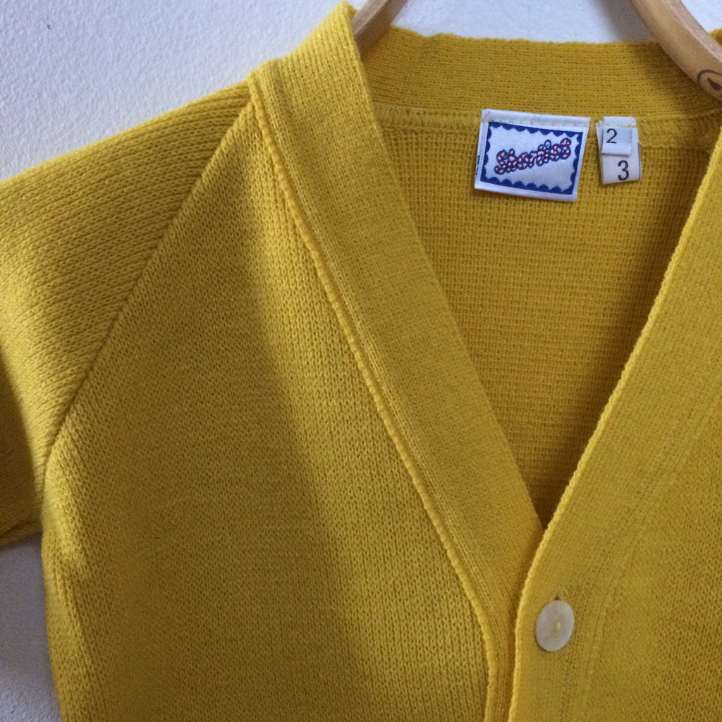 Grandpa Retro Cardigan - Red Yellow and Green Made in Sydney