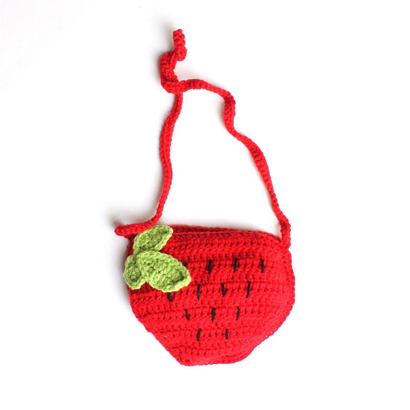 Strawberry Hand Knitted Handbag
