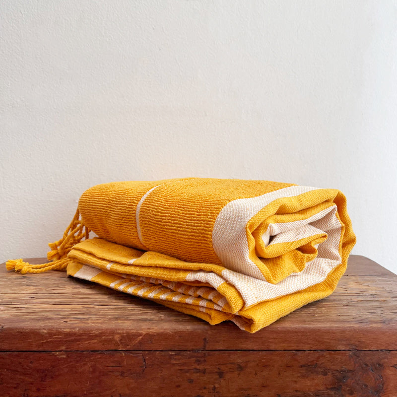 Turkish Towel Large - Mustard