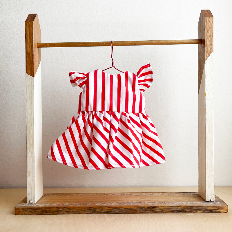 Doll's Holiday Set - Red Stripe