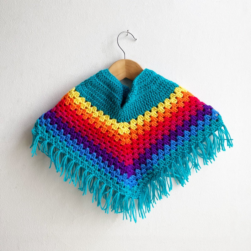 Shorties Kids Poncho - Teal