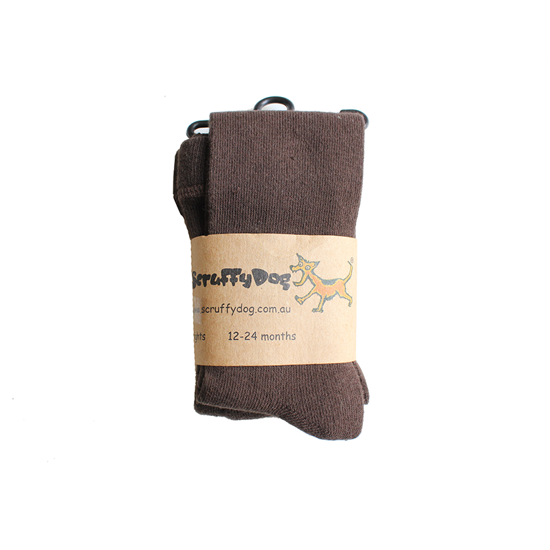 Scruffy Dog Tights - Brown