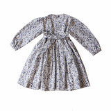 Handmade traditional Smocked Dress - Blue Floral