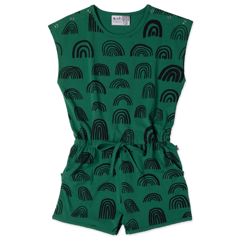 Minti Rainbows Playsuit - Kelly Green