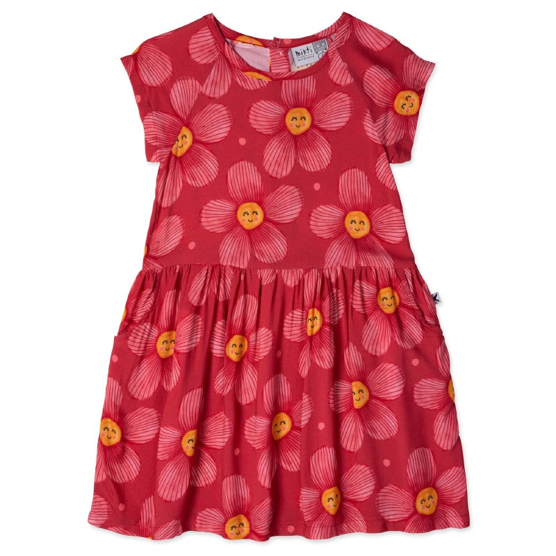 Minti Painted Flower Woven Dress