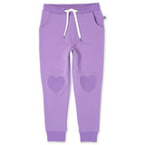Minti Heart Patch Trackies - Purple