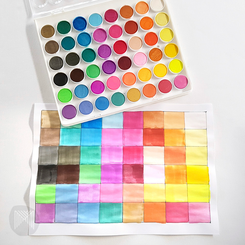 Micador Watercolour Stylist Palette - 48 Disc