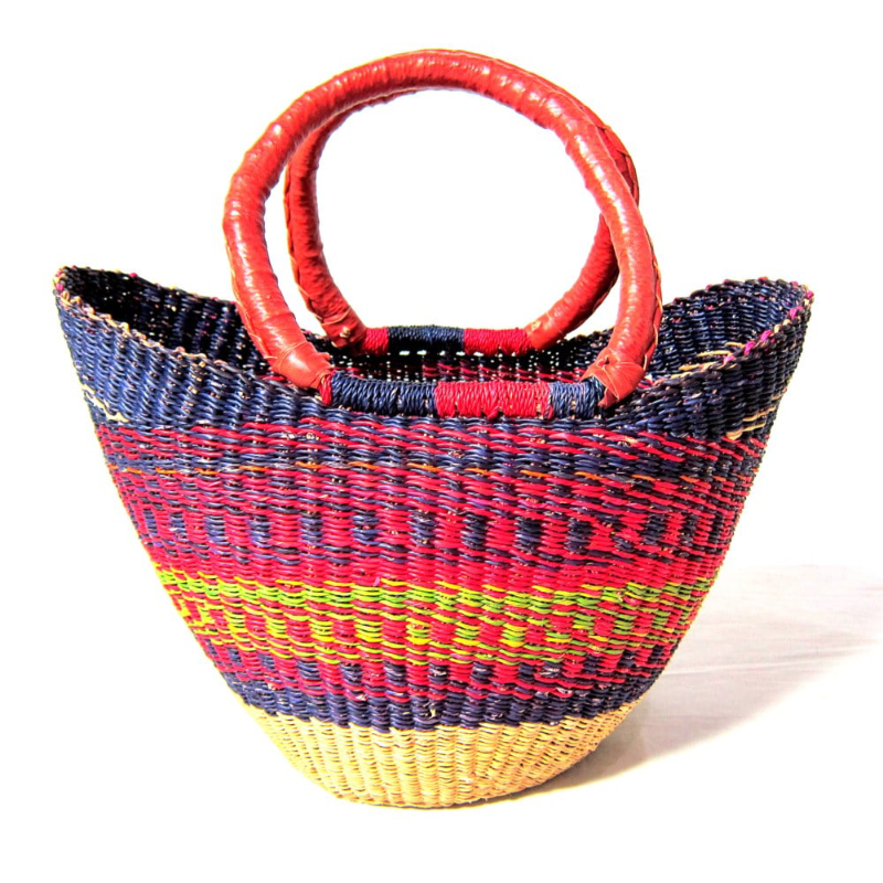 Mini Shopping Bolga Basket - Multicolour