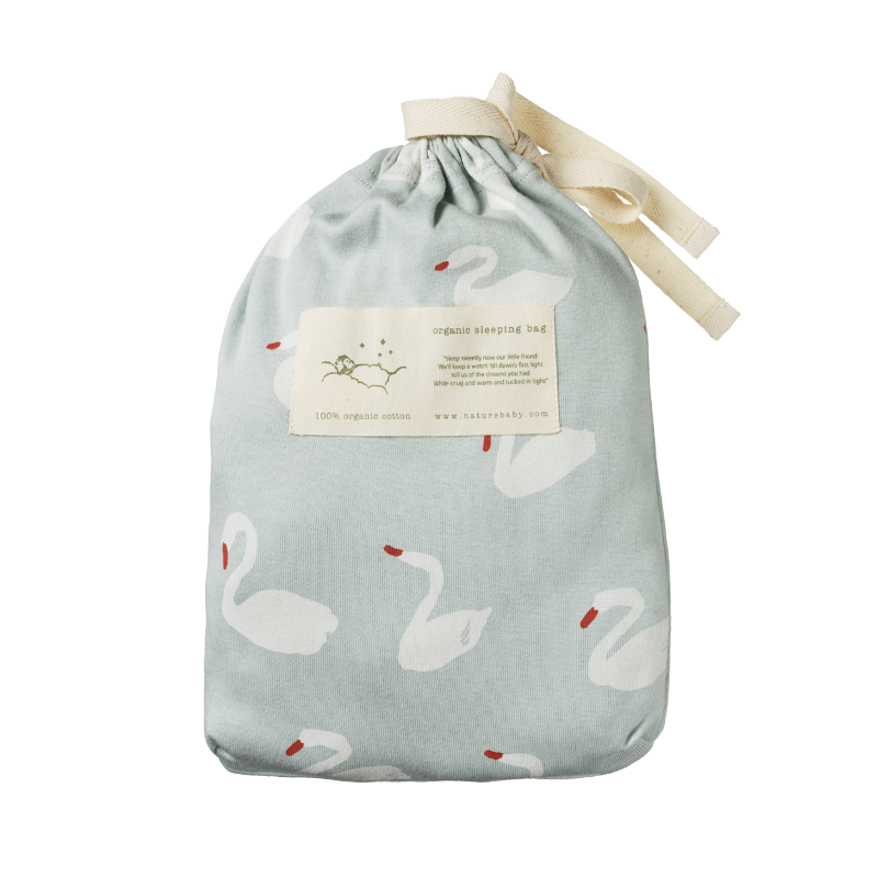 Nature Baby Organic Cotton Sleeping Bag - Swan