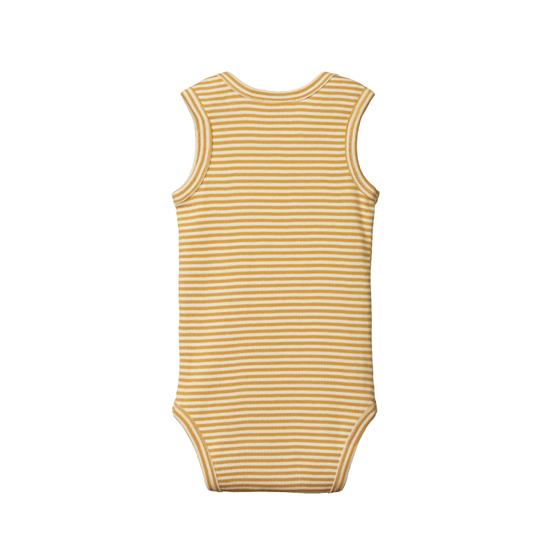 Nature Baby Singlet Bodysuit - Honey Stripe