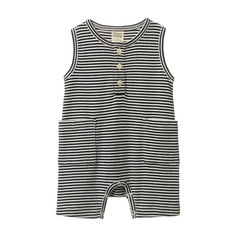 Nature Baby Camper Suit - Navy Stripe