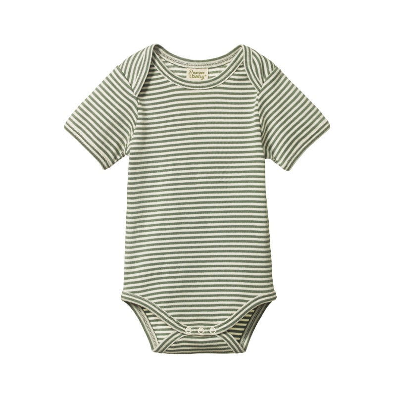 Nature Baby SS Bodysuit - Nettle Stripe