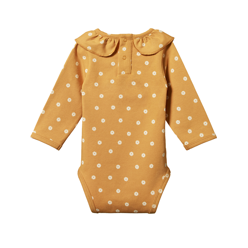 Nature Baby Primrose Bodysuit - Camomile Straw