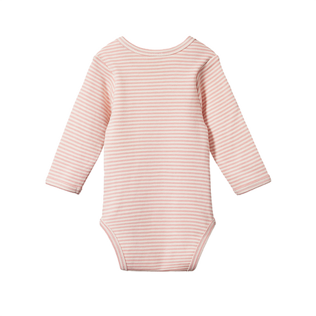 Nature Baby LS Bodysuit - Rose Bud Stripe