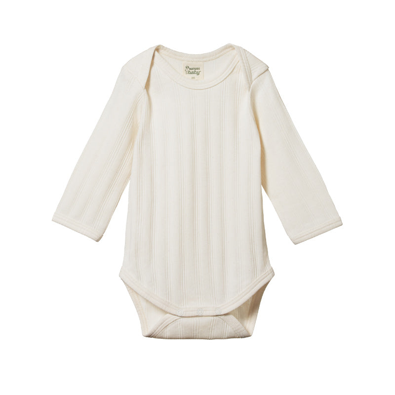 Nature Baby LS Bodysuit Derby 2PK - Nat/Nettle