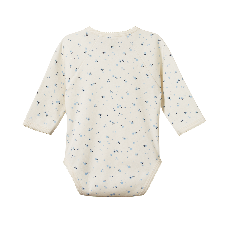 Nature Baby L/S Kimono Bodysuit - Daisy