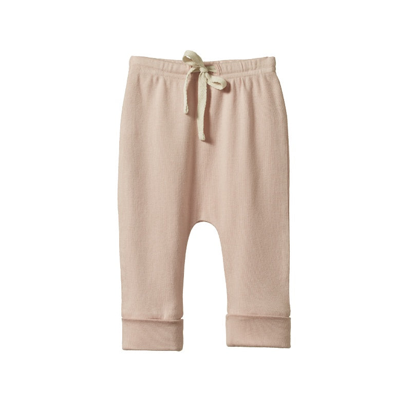 Nature Baby Drawstring Pants - Rose Dust
