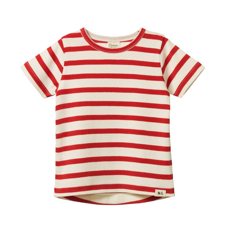 Nature Baby River Tee - Red Sailor Stripe