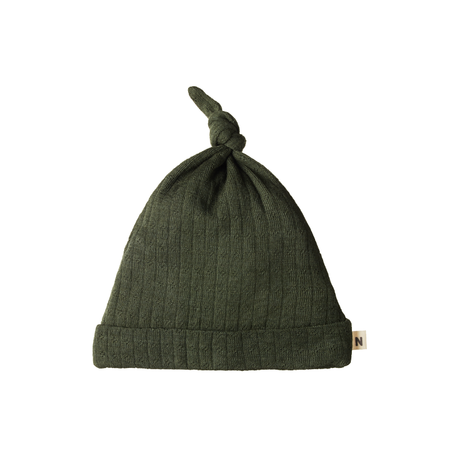 Nature Baby Merino Knotted Beanie Pointelle - Thyme