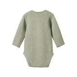 Nature Baby LS Bodysuit Merino Pointelle - Seedling