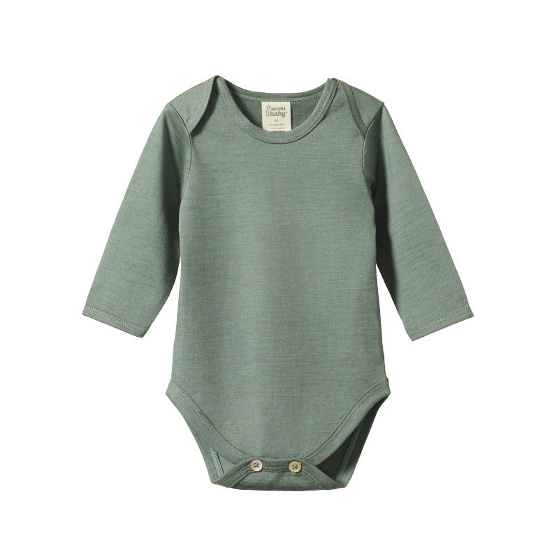 Nature Baby LS Bodysuit Merino - Nettle