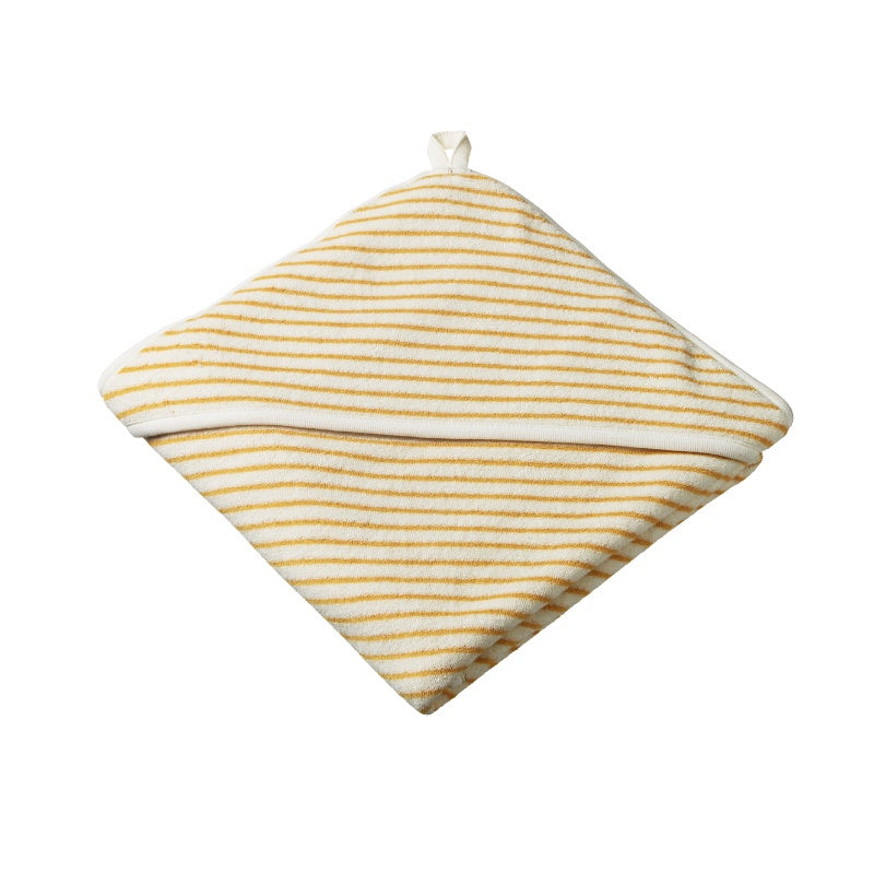 Nature Baby Org/Cott Hooded Towel - Sunshine Sailor Stripe
