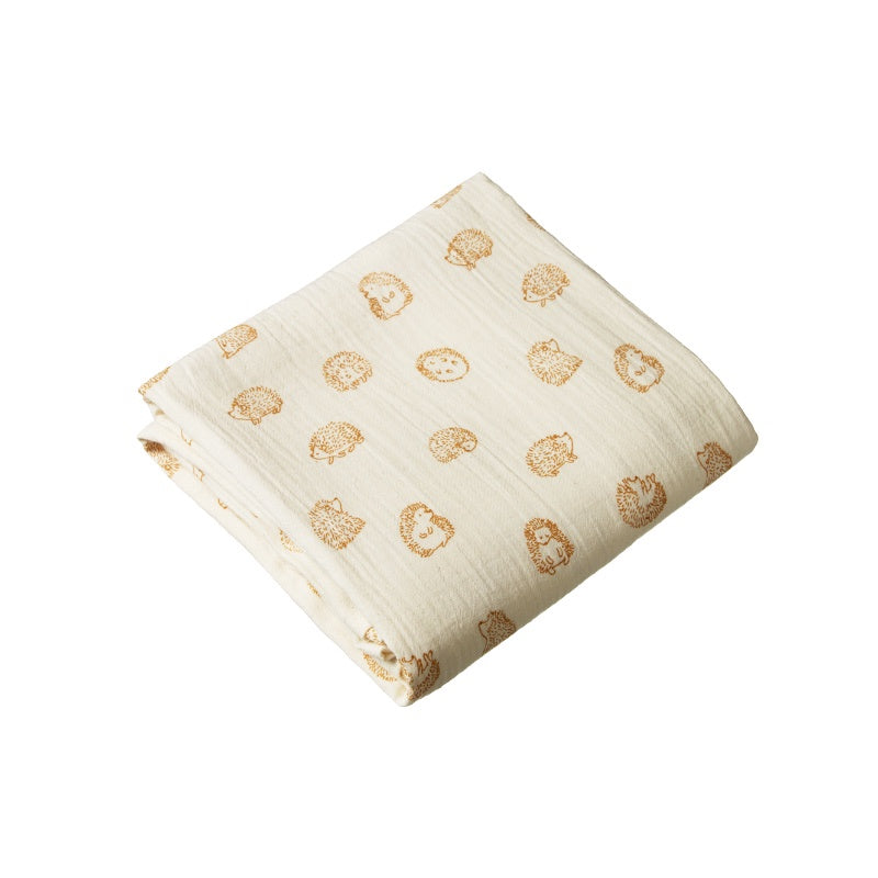 Nature Baby Muslin Wrap - Happy Hedgehog