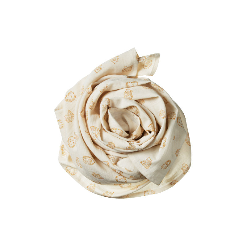 Nature Baby Muslin Wrap - Happy Hedgehog