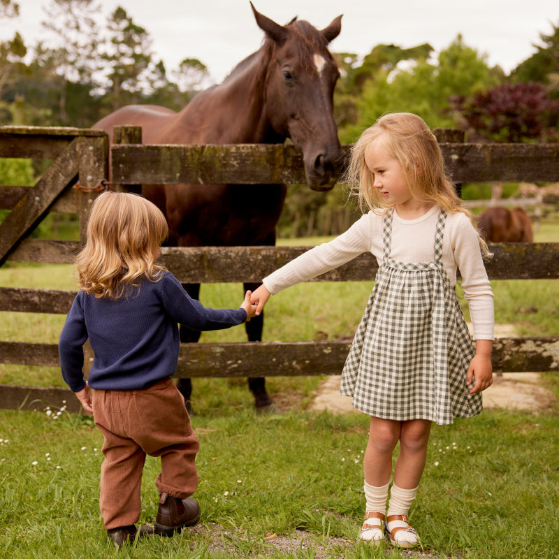 Nature Baby May Pinafore - Thyme Check